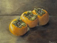 I cachi  Olio su tela 24 x 30